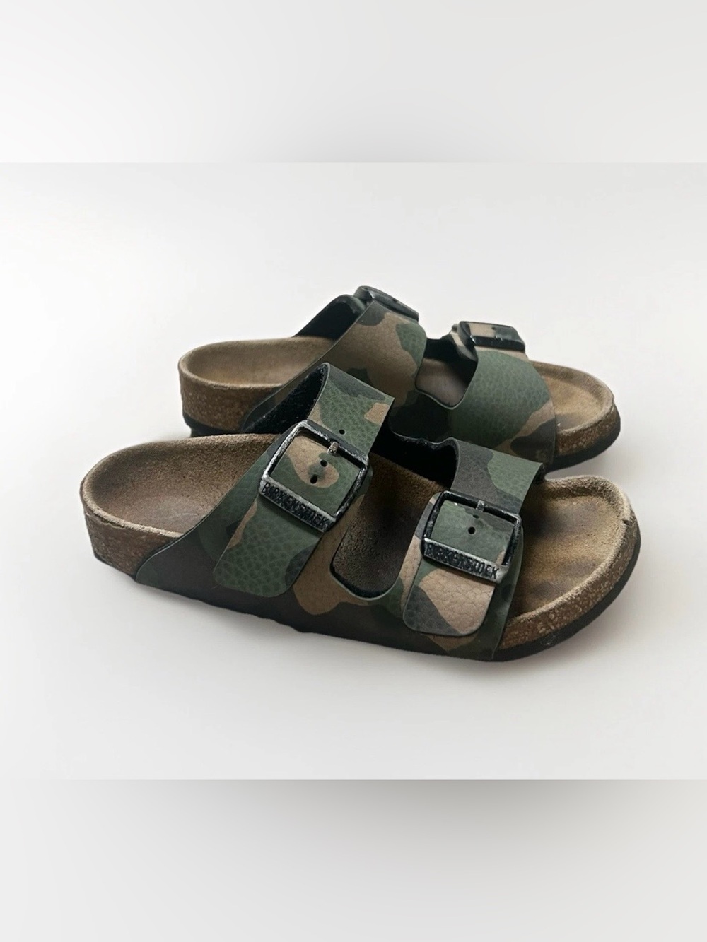 Birkenstock Arizona Sandals Kids Camo Sz 28 US 10 Unisex Comfort 2 Strap Slides